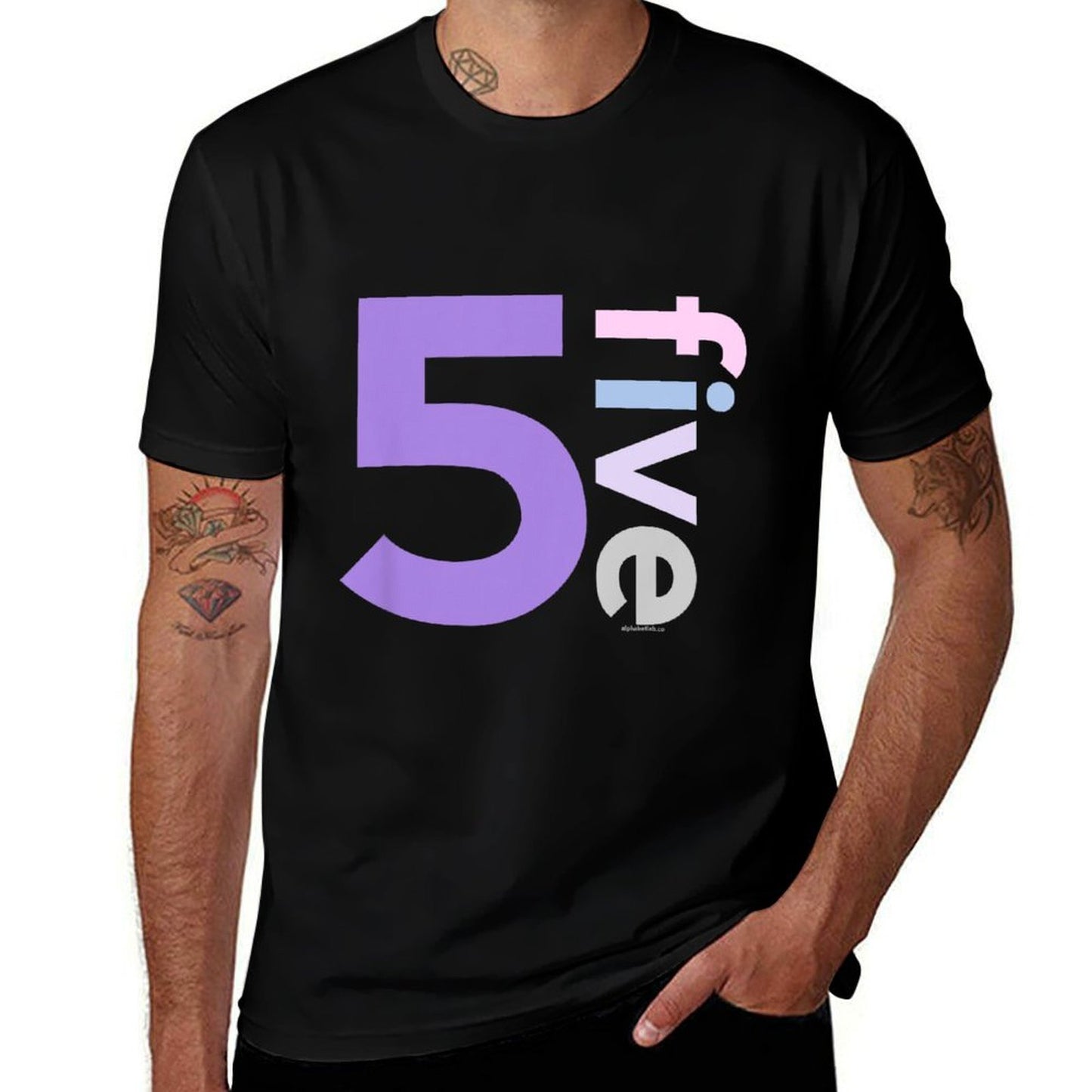 Kids 5th Birthday Girl 5 Five Year Old Party Idea Age 5  Cotton T-Shirt