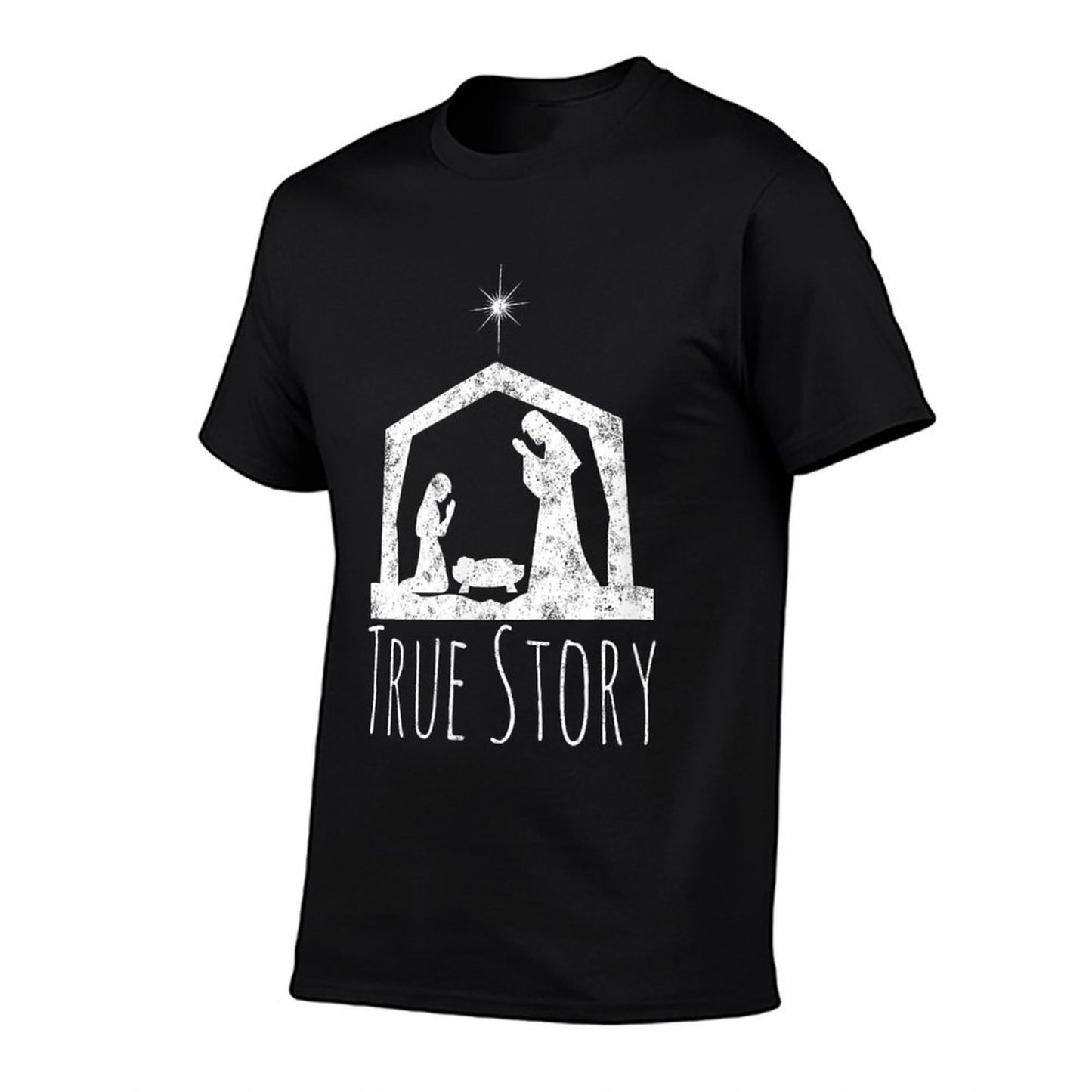 True Story Christmas Nativity Tshirt for Men  Women  Heathered Texture T-Shirt