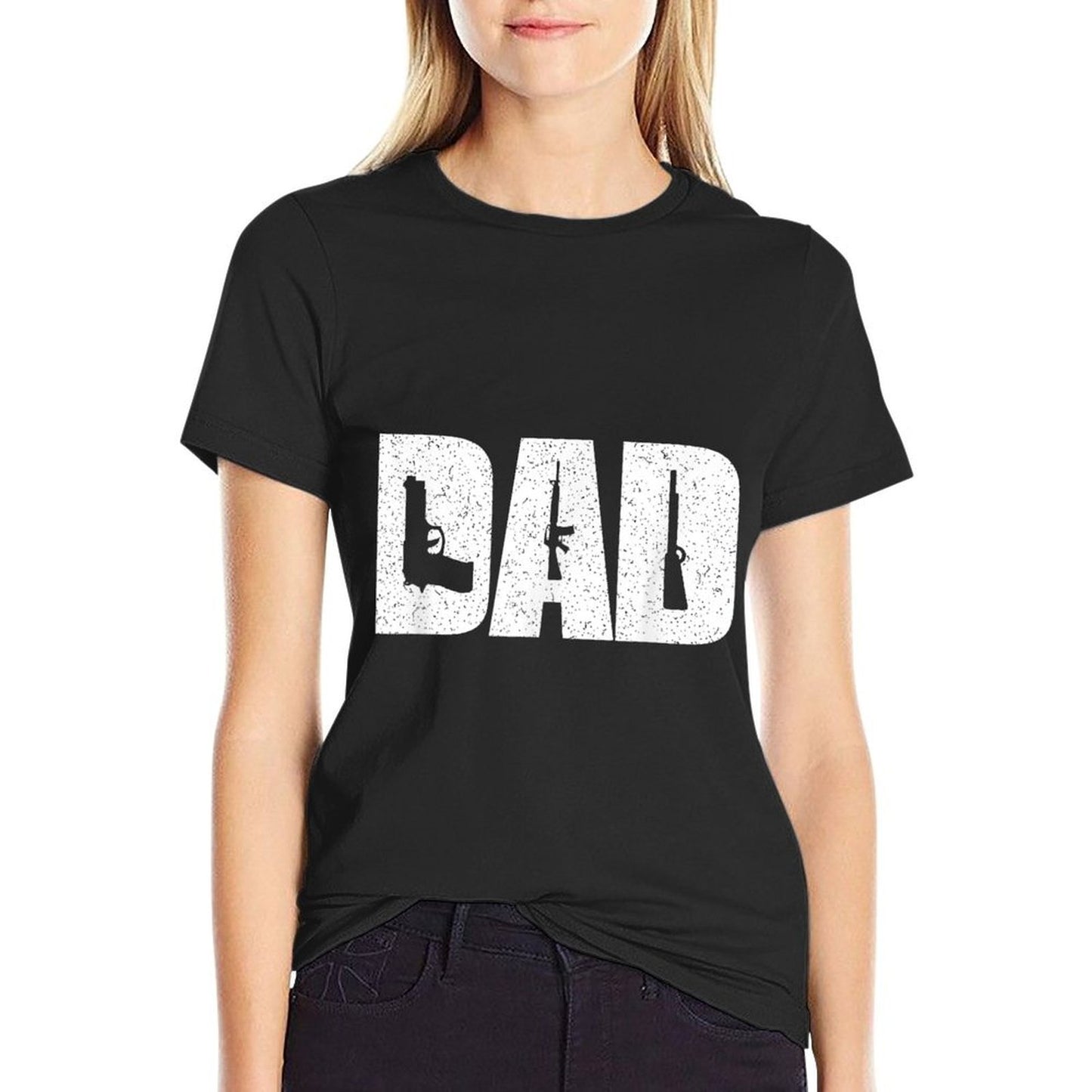 DAD And Guns Collection Vintage  Tagless Design T-Shirt