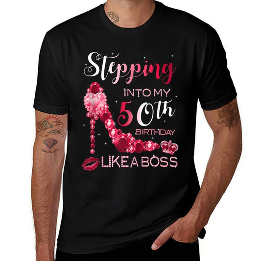 50th Birthday Womens Ruby Birthstone July Gift  Vintage-inspired T-Shirt
