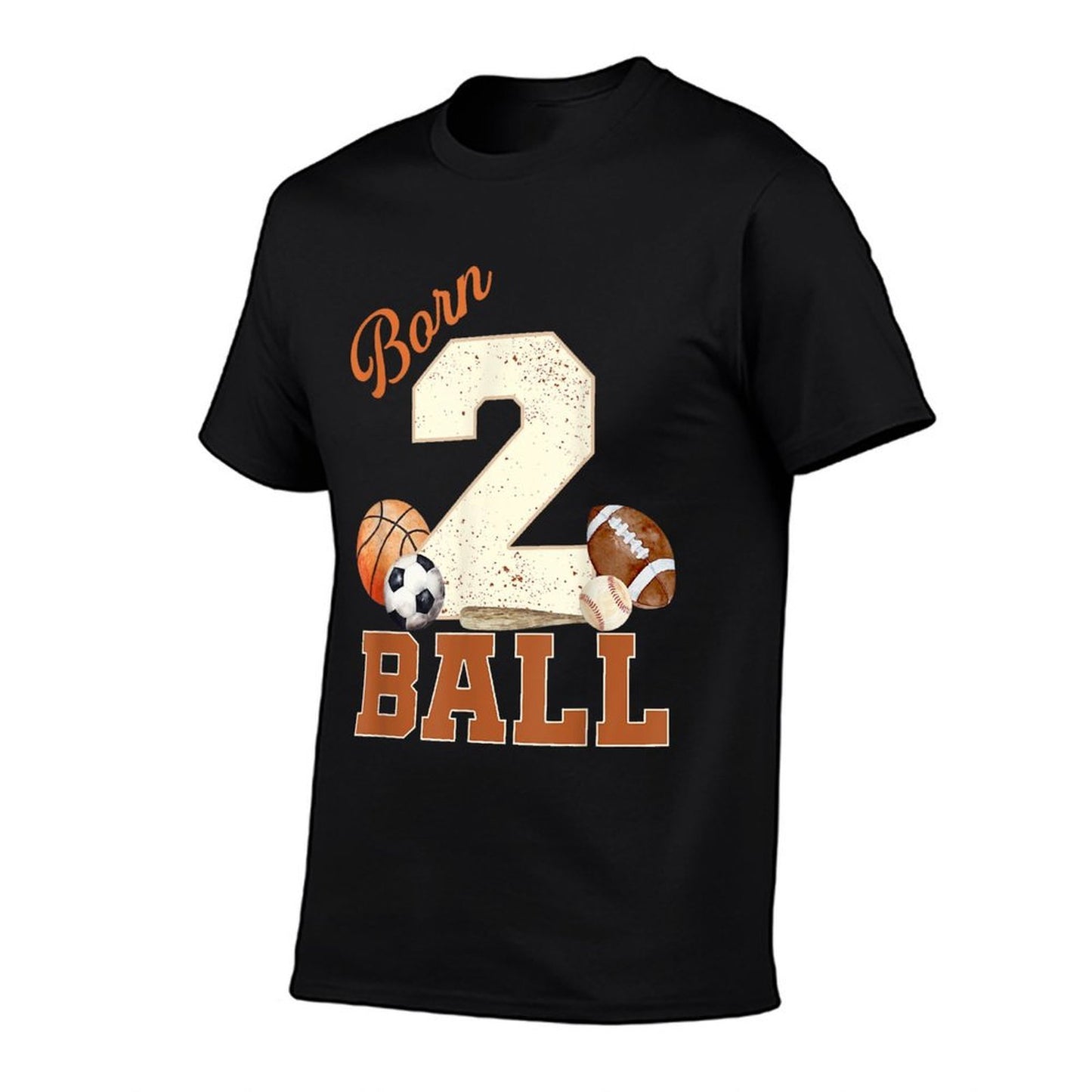 Born 2 Ball 2nd Birthday Sports 2 Year Old Boy Second Bday  Odor-resistant T-Shirt