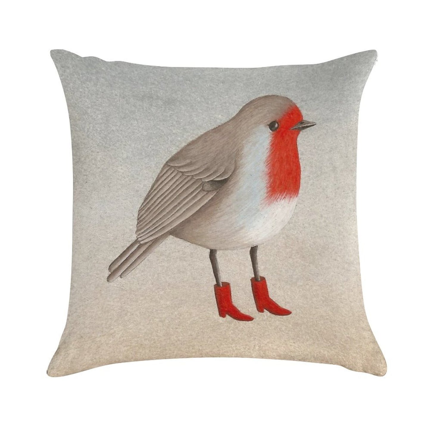Robin Soft Hidden Zipper Throw Pillow