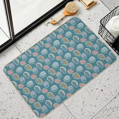 Seaglass Cocentric Circles  Eco-Friendly Bath Mat