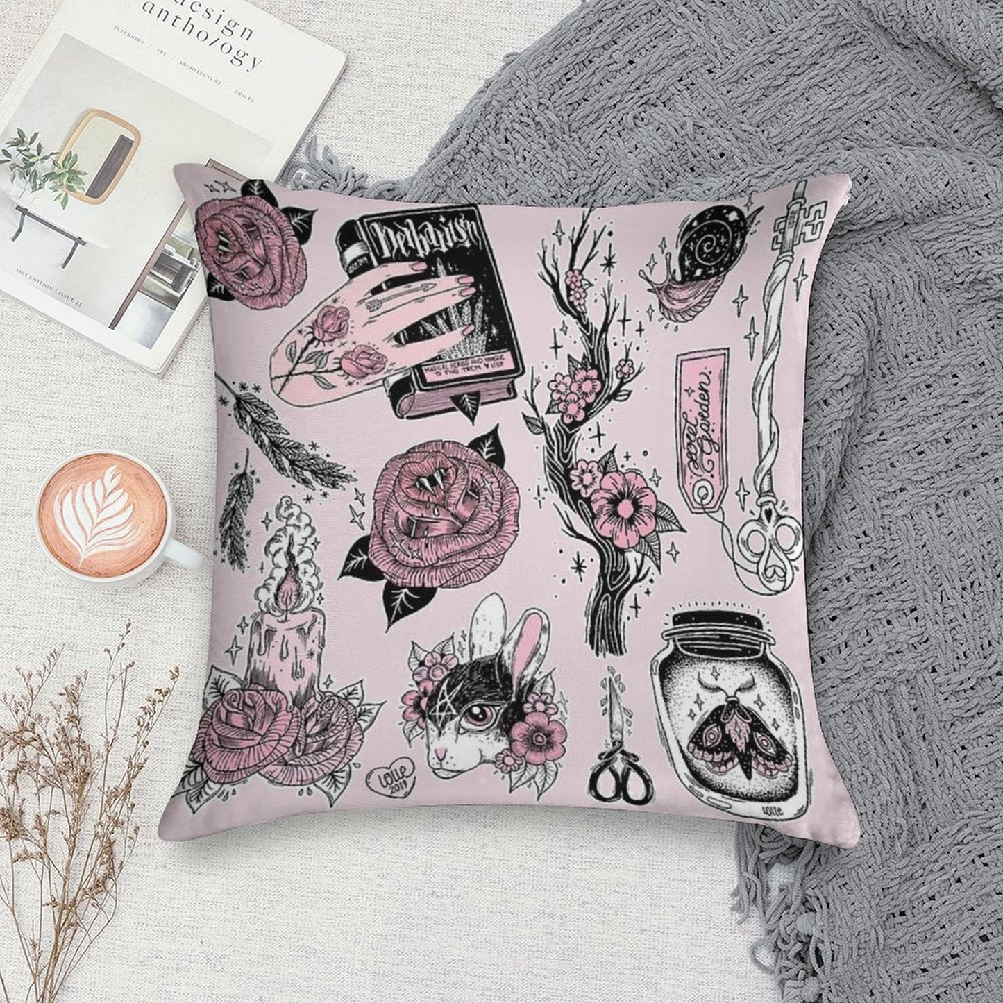 Ostara Soft Washable Throw Pillow