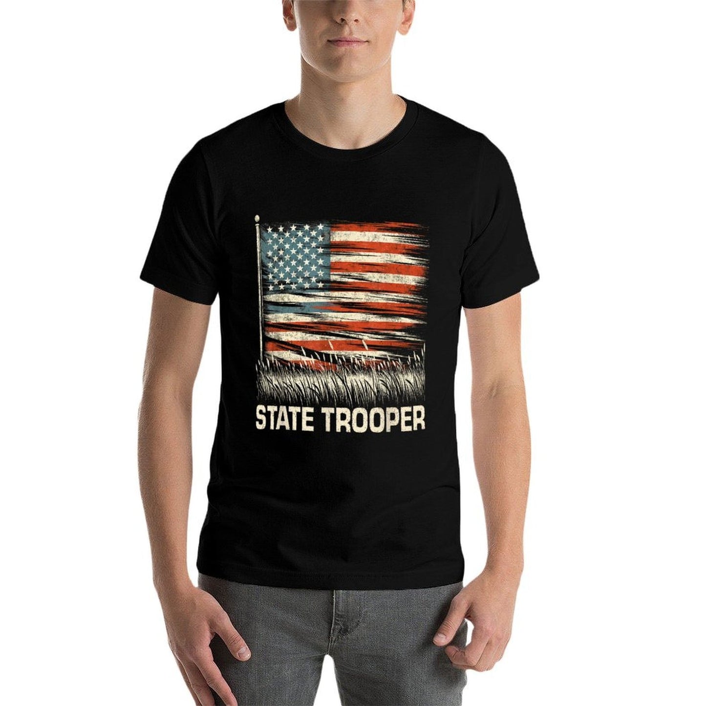 American USA Law Enforcement State Trooper  Quick-drying T-Shirt