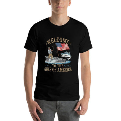Gulf Of USA America Gift Men Women Flag Beach Versatile T-Shirt