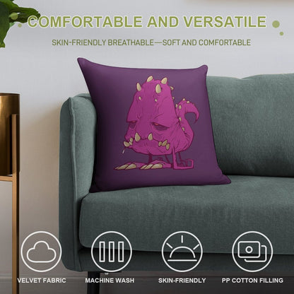 Monster-vector Soft Washable Throw Pillow