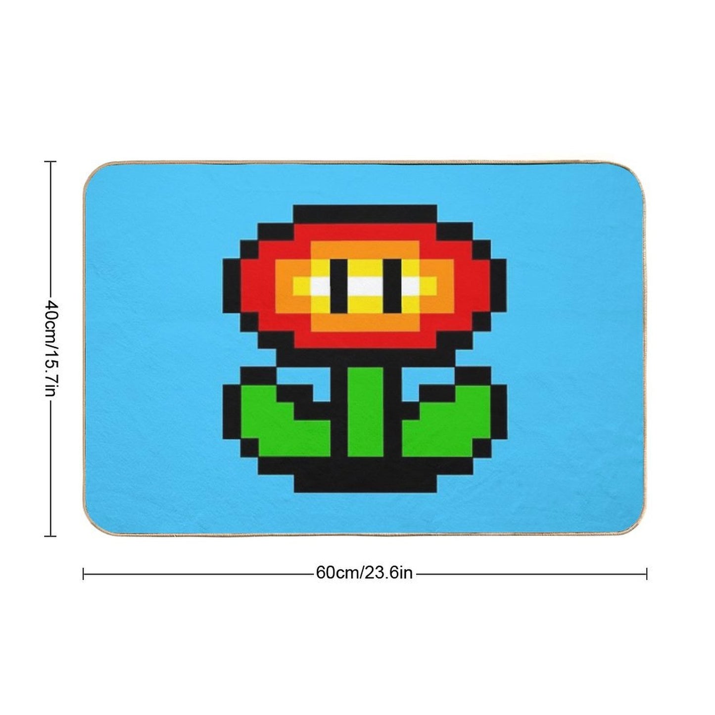 Fire Flower  Repositionable Bath Mat