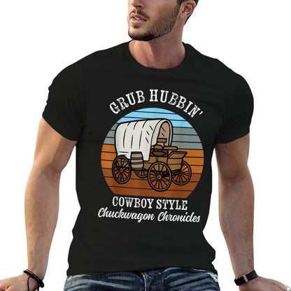 Grub Hubbin' Cowboy Style Chuckwagon Cooking  Trendy Pattern T-Shirt