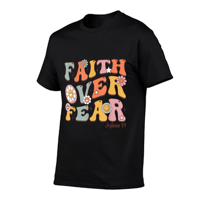 Christian-Shirt Girls Faith Over Fear Cute Jesus Kids Youth  Moisture-wicking T-Shirt