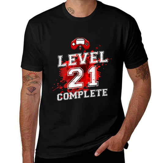 Gamer 21st Birthday  Fade-proof Color T-Shirt
