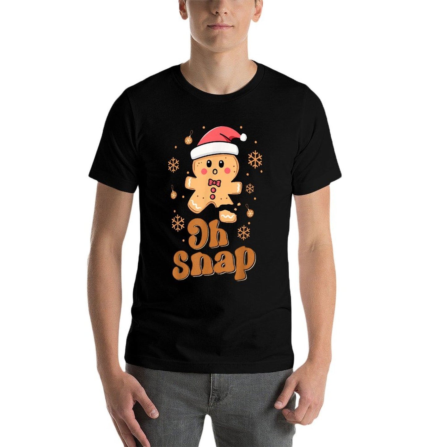 Oh Snap Gingerbread Man Cute Christmas Cookie Baking Team  Versatile T-Shirt
