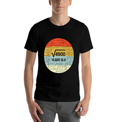 Square Root of 4900 Retro Style 70 Years Old 70th Birthday  Graphic-printed T-Shirt