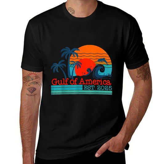 Vintage Gulf Of Us America Retro Sunset Gulf Of Us America Durable T-Shirt