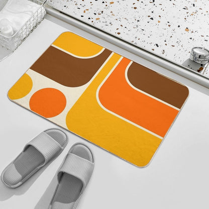 Retro Geometric Design 624  Multi-Purpose Bath Mat