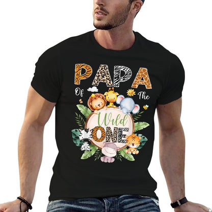 Papa Of The Wild One 1St Birthday Safari Jungle Animal Comfortable T-Shirt