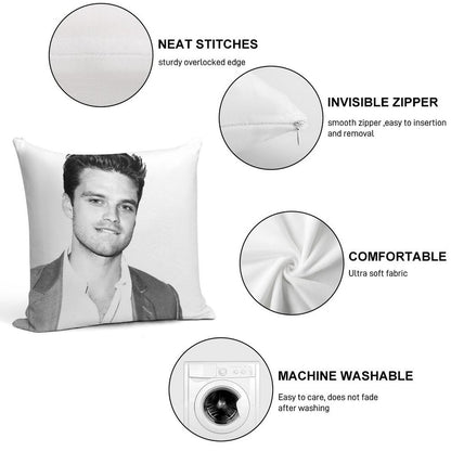 Sebastian Stan Soft Anti-Pilling Throw Pillow