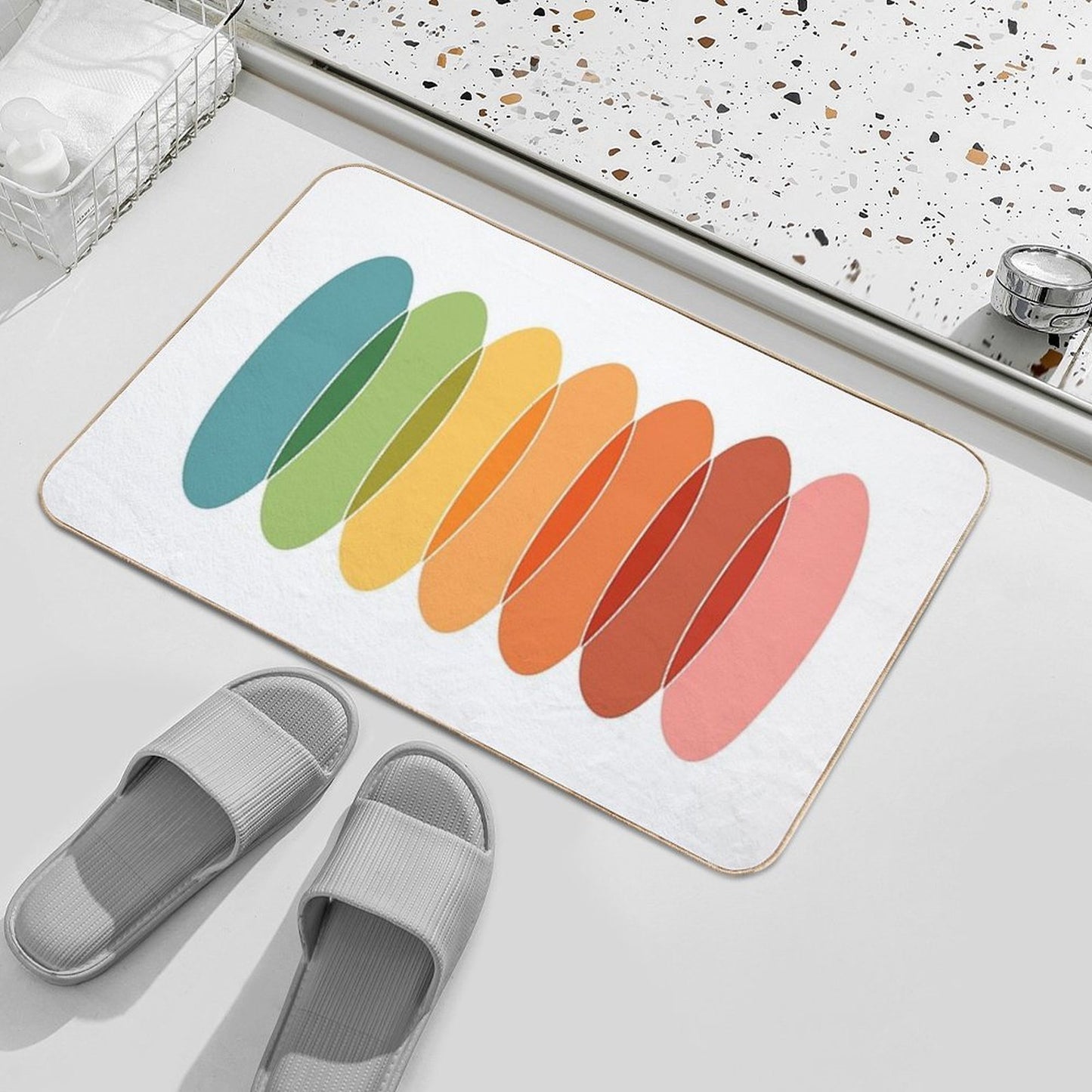 Chromatic Horizontal  High-Traffic Bath Mat