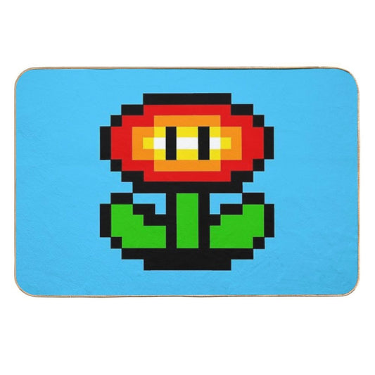 Fire Flower  Repositionable Bath Mat