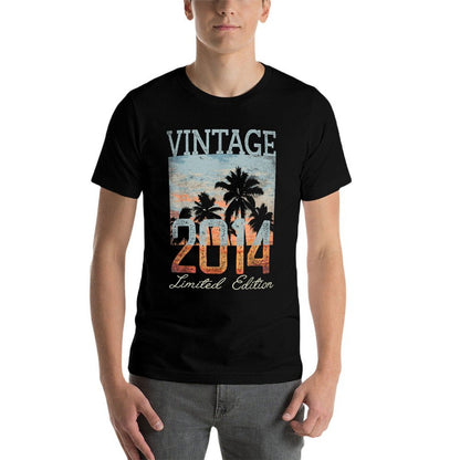 Vintage 2014 Limited Edition 11th Birthday 11 Year Old Gifts  Summer-ready Fabric T-Shirt