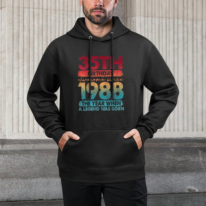 Vintage 1988 35 Year Old Gifts Limited Edition 35th Birthday Customizable Surface Hoodie