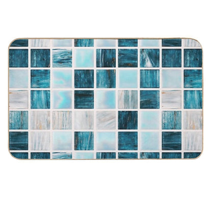 Geometric Marble Pattern  Slip-Resistant Bath Mat