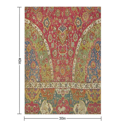 Antique Kilim 8 Velvety-soft Throw Blanket