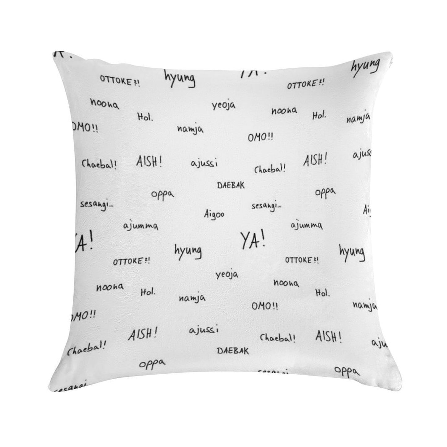 Kdrama Vocabulary Soft Style Accent Throw Pillow