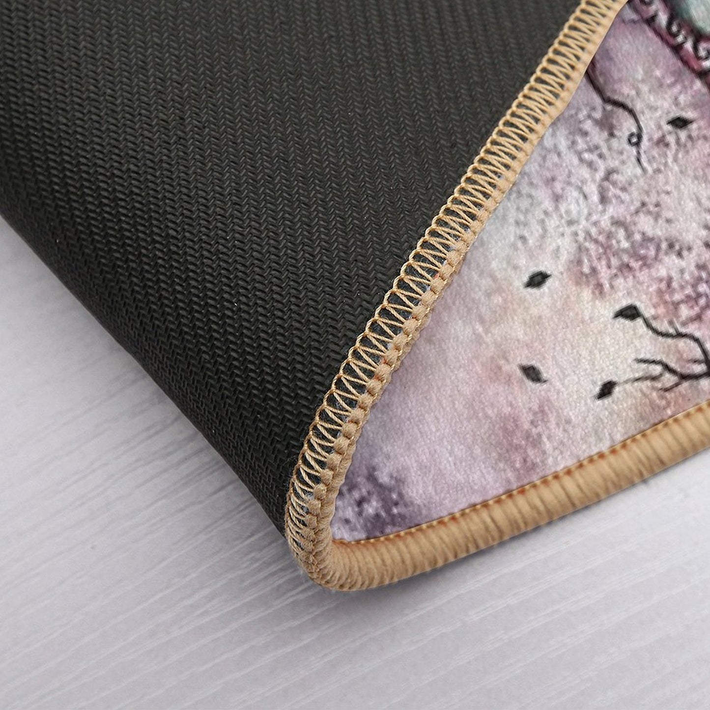 The Lookout Watercolor Fairy Illustration by Molly Harrison  Dirt-Trapping Bath Mat