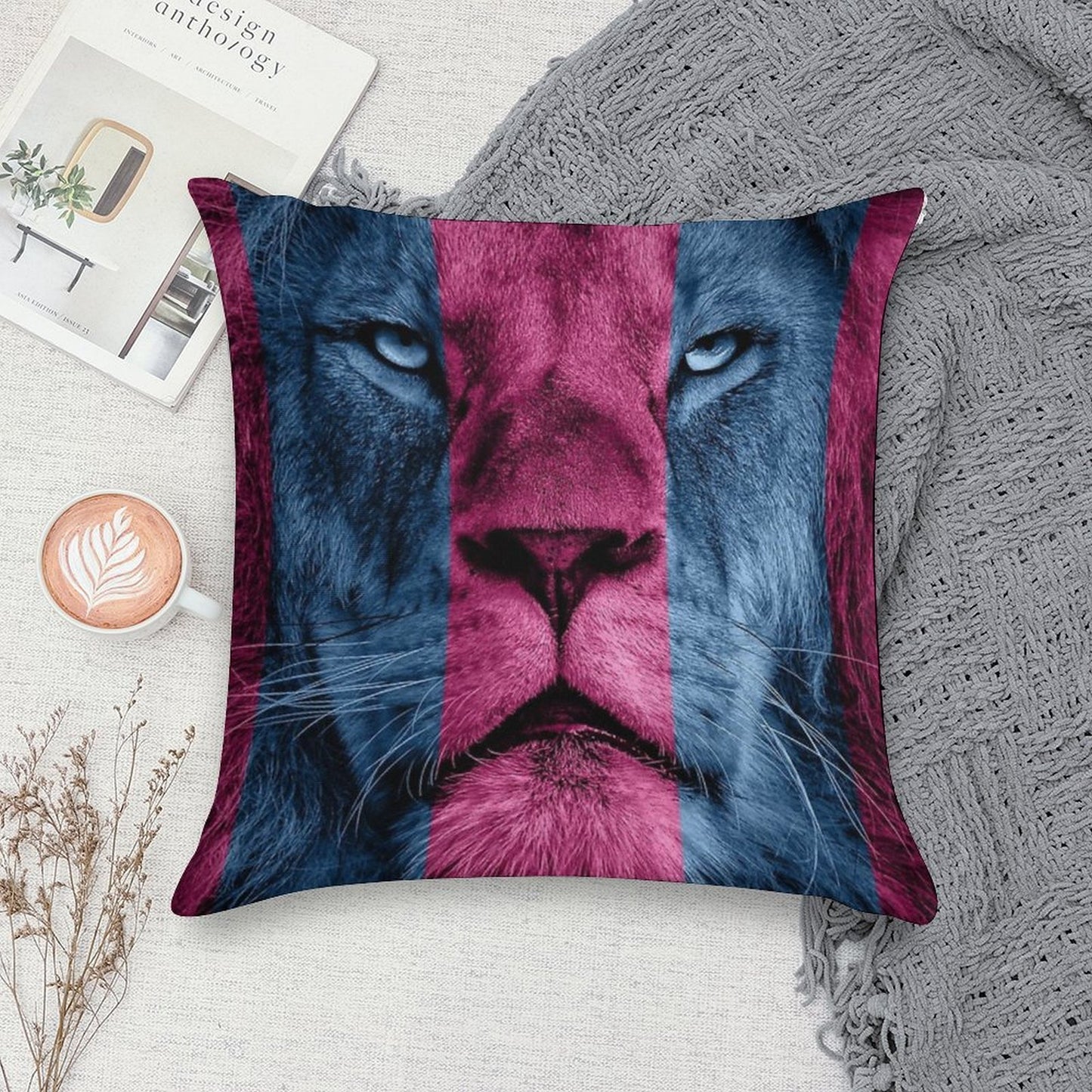 Aston Villa Lion Soft High-Density Material Throw Pillow