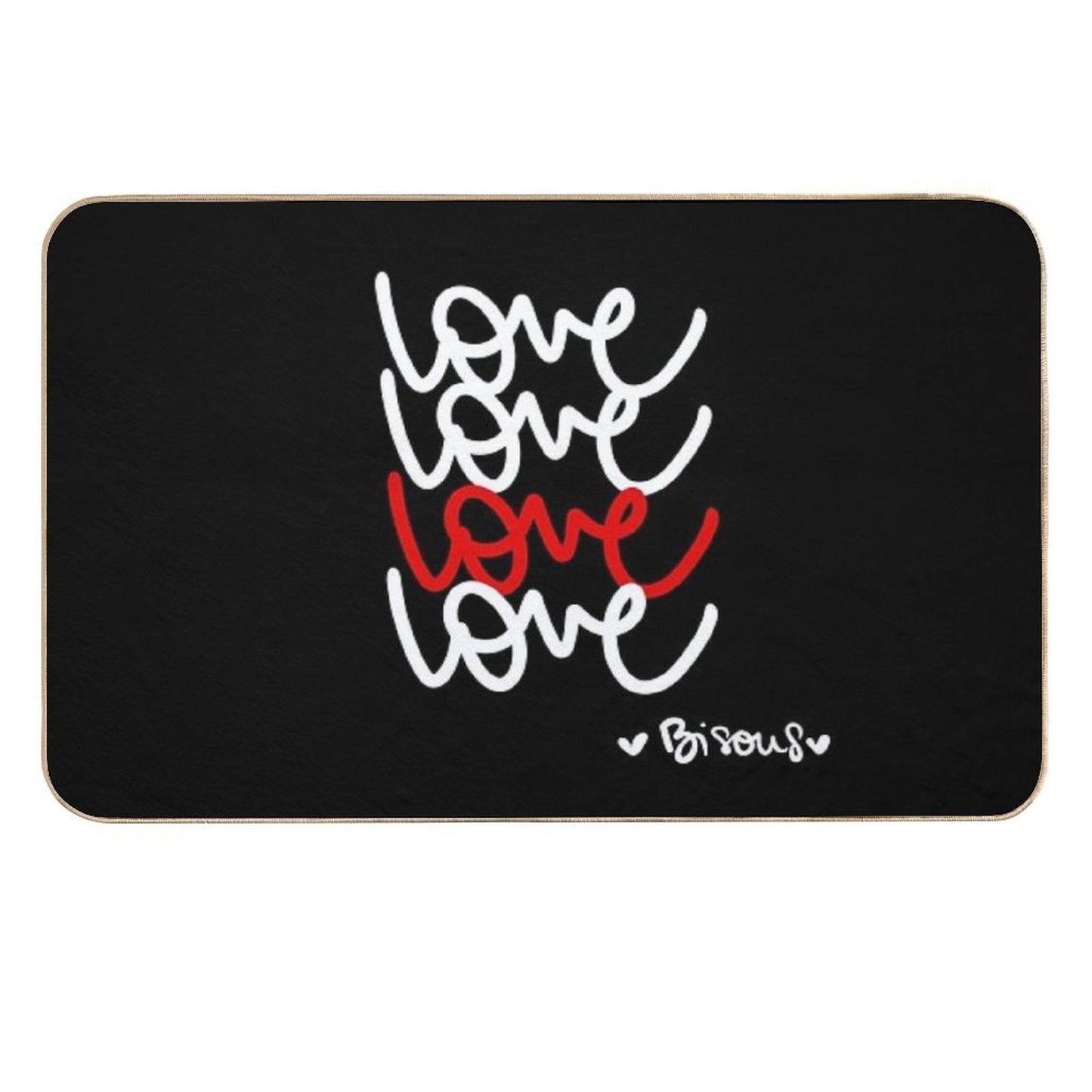 Love Love Love Kisses  Long-Lasting Bath Mat