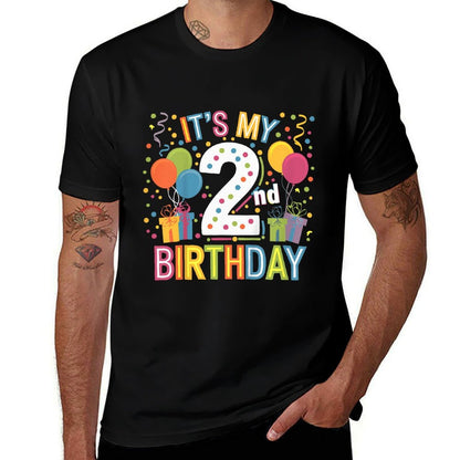Kids Kids 2nd Birthday Boy Toddler Two 2 Year Old Birthday  Graphic-printed T-Shirt