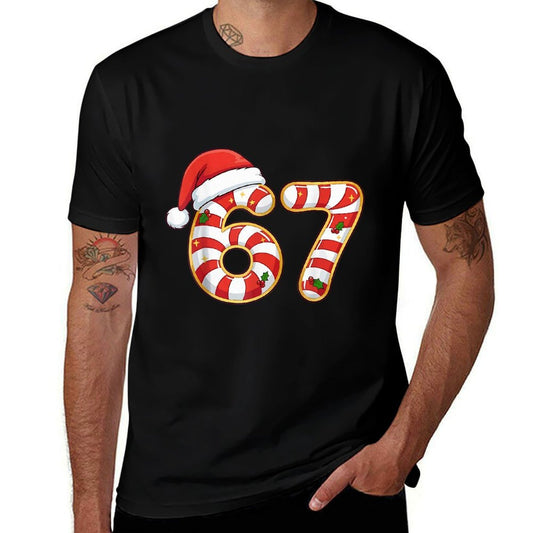 67 Six Seven Meme Gen Alpha Slang Funny Christmas Pajamas  Graphic-printed T-Shirt