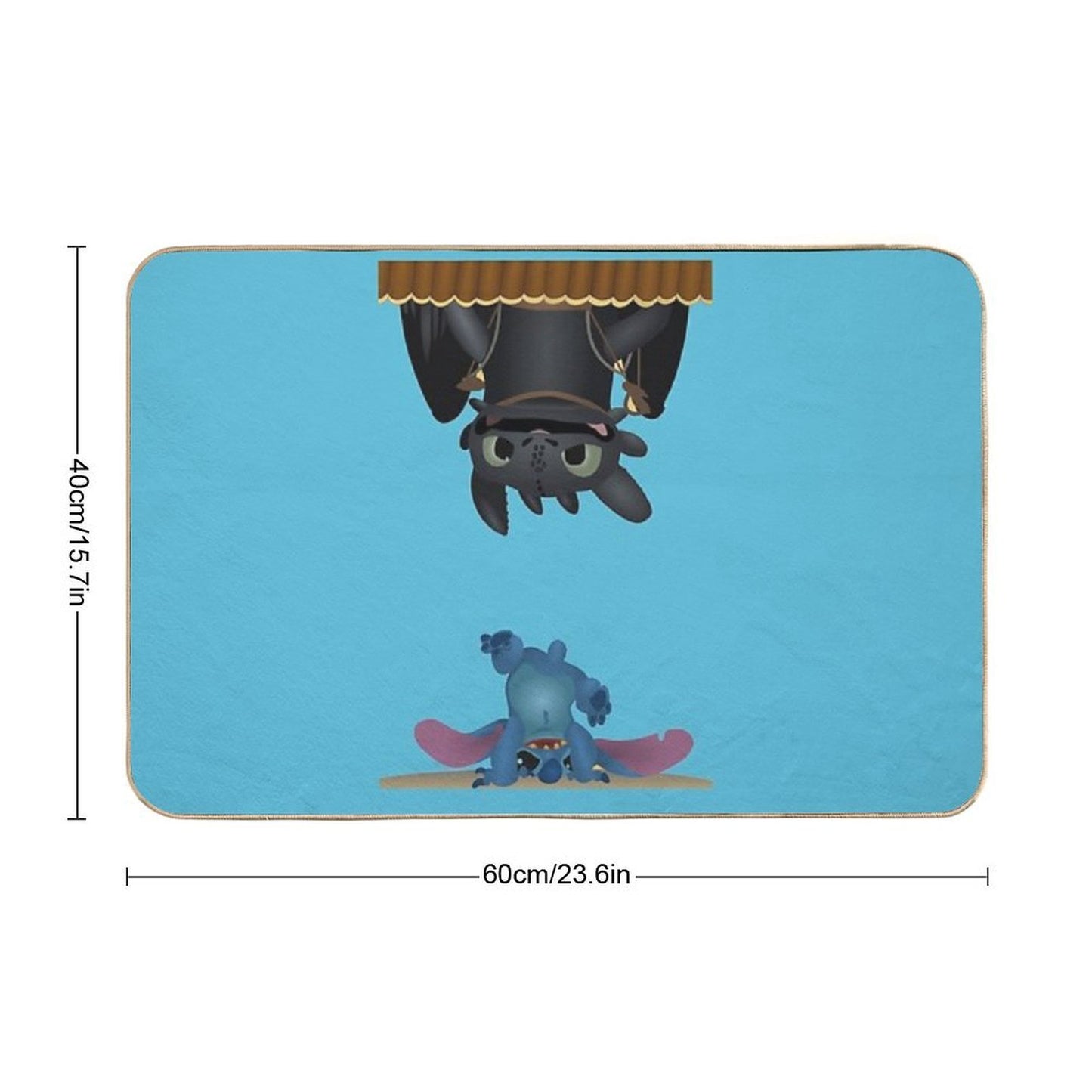 Besties Are As Mad As Each Other - Stitch And Toothless  Easy Maintenance Bath Mat