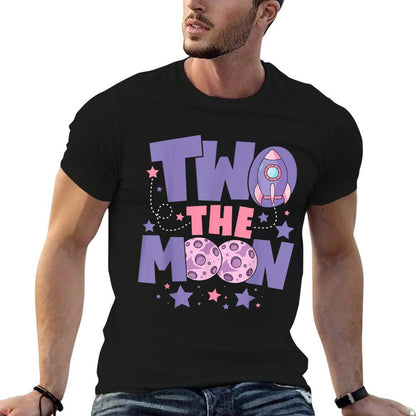 Two The Moon Birthday Outfit Girl 2 Year Old 2nd Birthday  Tagless Design T-Shirt