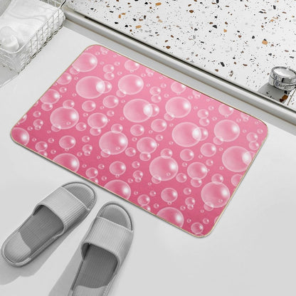 Ombre Pink Bubbles  Absorbent Bath Mat