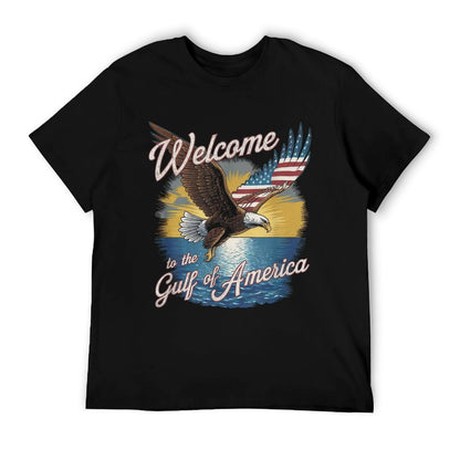 Gulf Of USA America Gift Men Women Flag Beach Heathered Texture T-Shirt