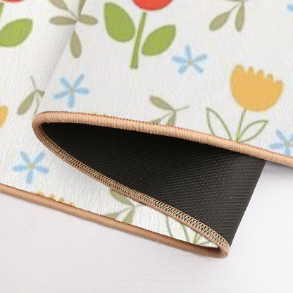 Cute Flower And Leaf Patterns  Multi-Purpose Bath Mat