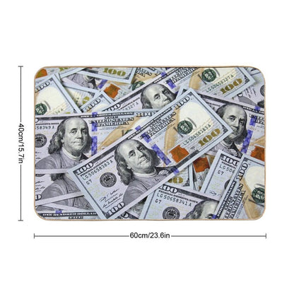 One Hundred Dollar Bills  Anti-Trip Bath Mat