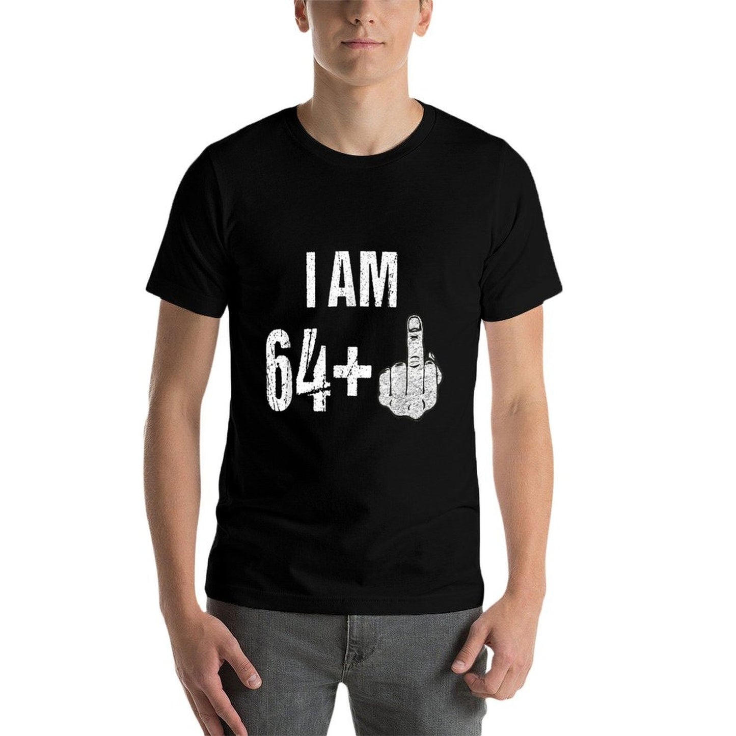 Vintage 1954 65th Birthday I Am 64 Plus Middle Finger  Summer-ready Fabric T-Shirt