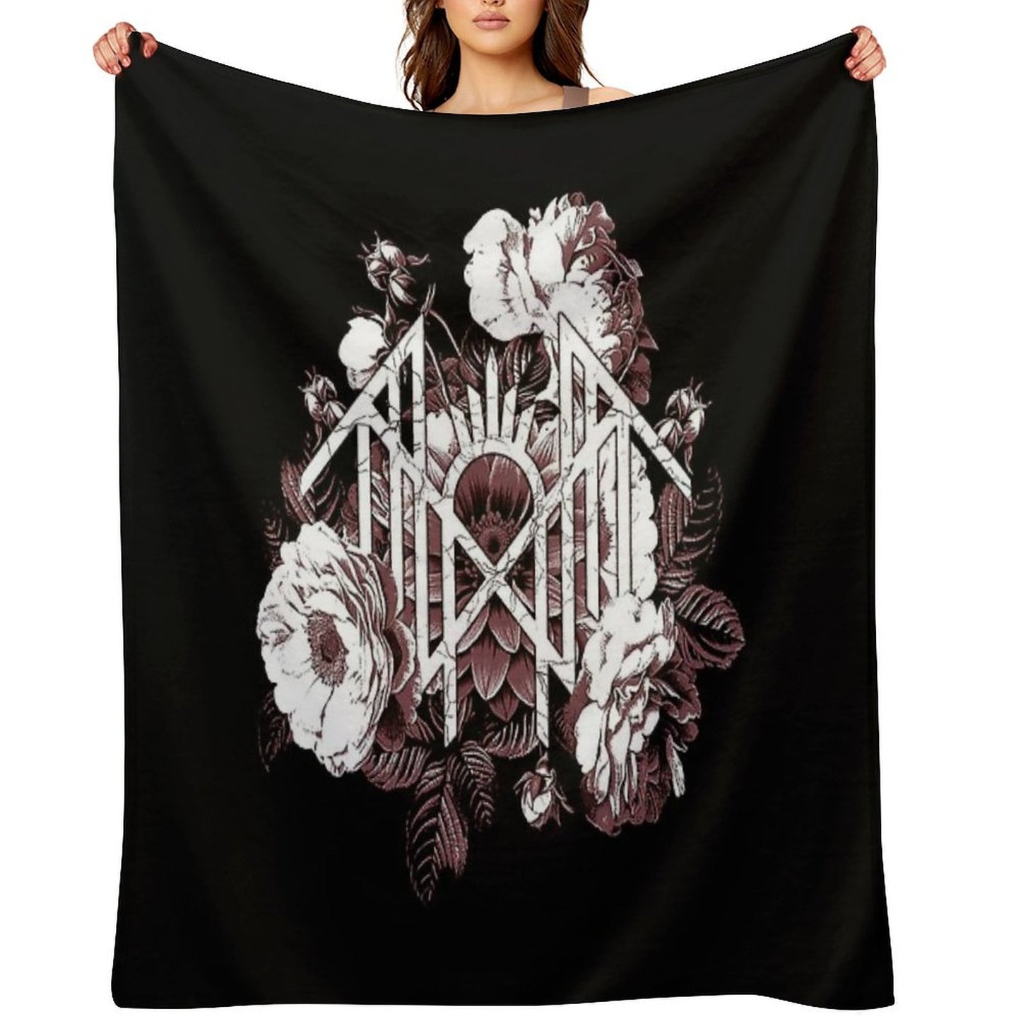 Official Merchandise Sleep Token - Her Heart Blooms Beneath A Crimson Rose Velvety-soft Throw Blanket