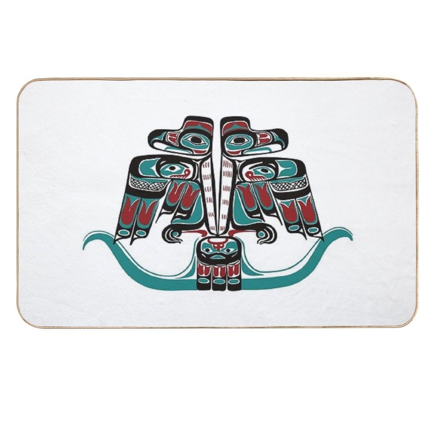 Northwest Native Art Haida Tlingit Thunderbird  Absorbent Bath Mat