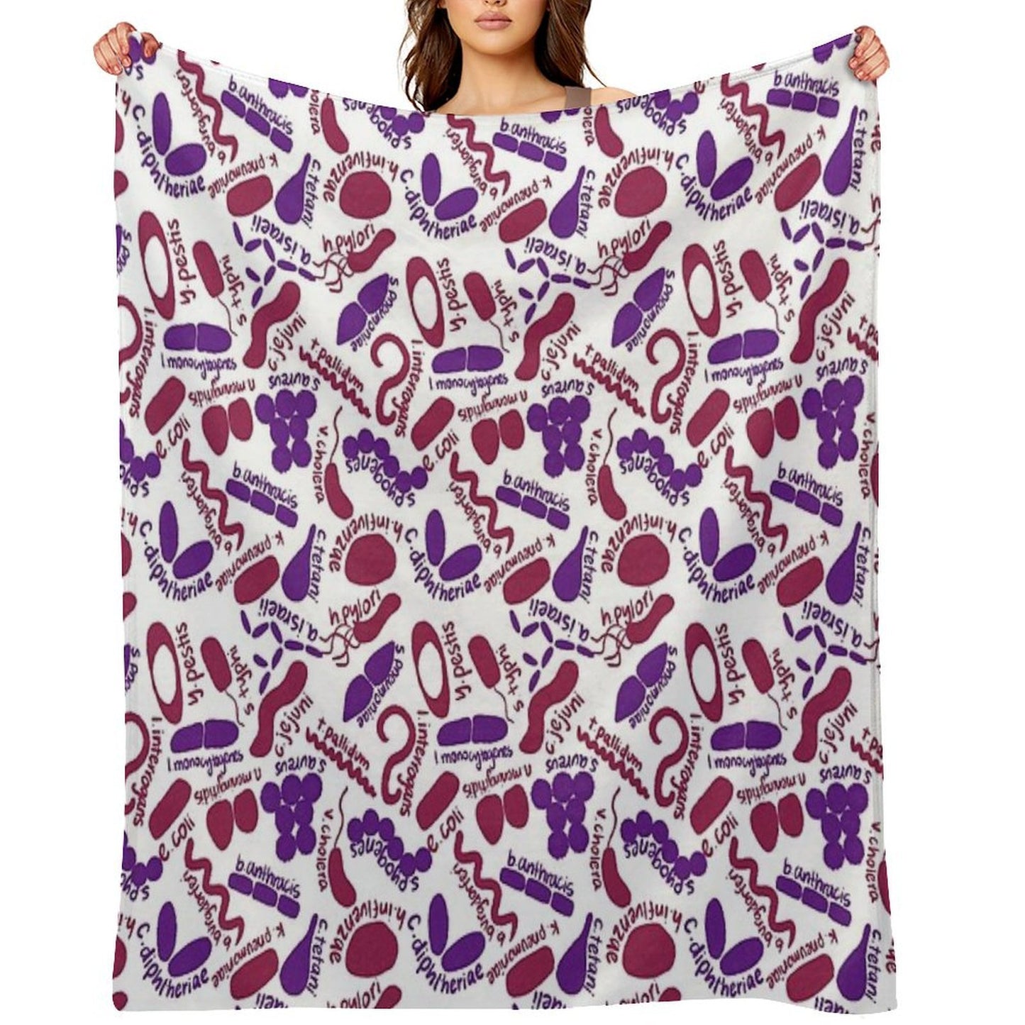 Gram Stain - Labeled Eco-conscious Throw Blanket