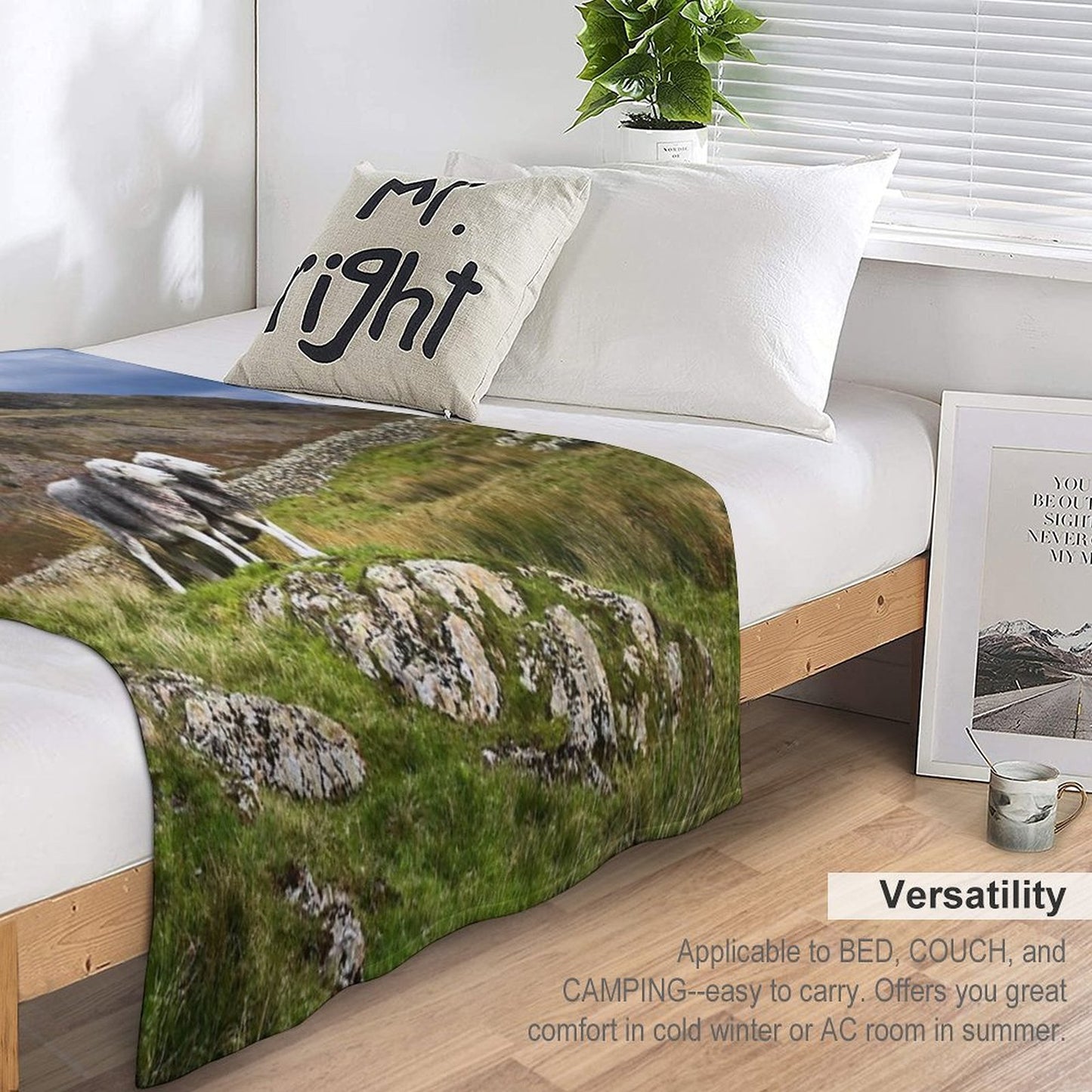 Herdwick Sheep in The Lake District Sustainable Throw Blanket
