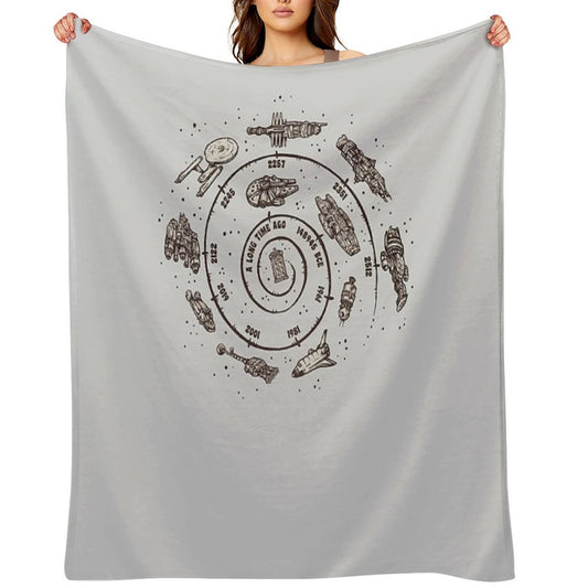 Timeline Shrink-resistant Throw Blanket