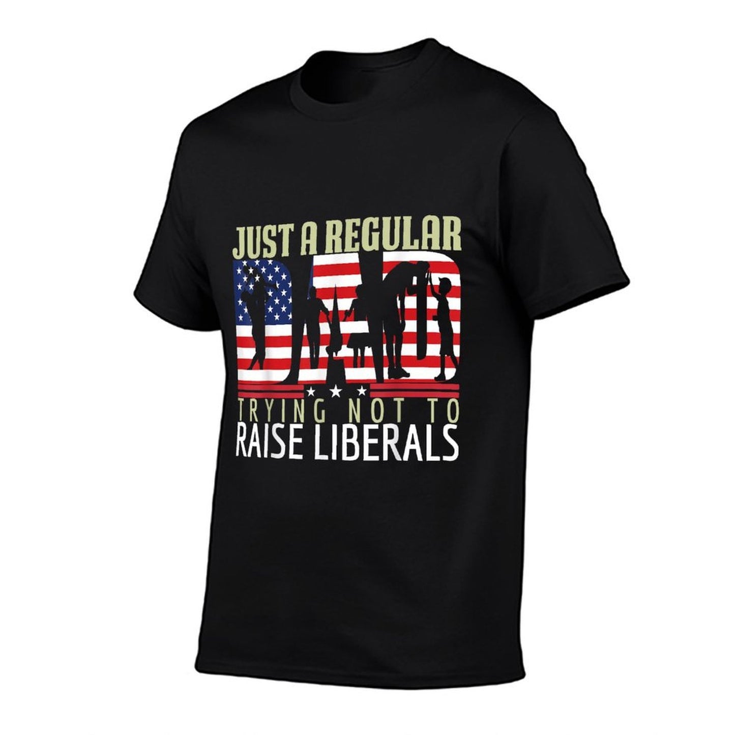 Just A Regular Dad Trying Not To Raise Liberals Father's Day  Heathered Texture T-Shirt