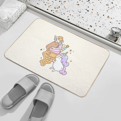 Bubu The Guinea Pig, Unicorn Taiyaki Ice-cream  High-Traffic Bath Mat