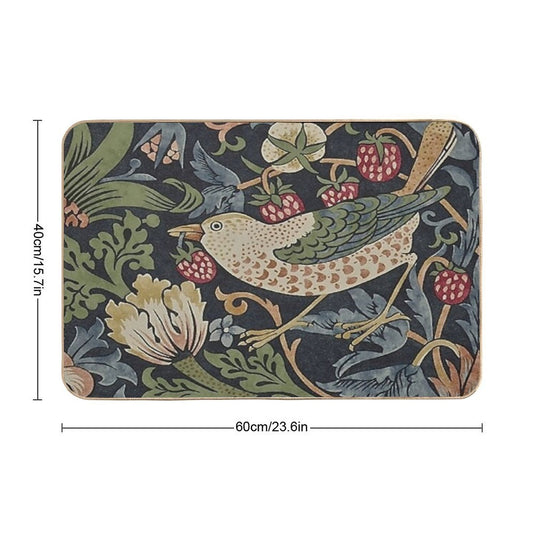 William Morris Strawberry Thief.01  Odorless Bath Mat