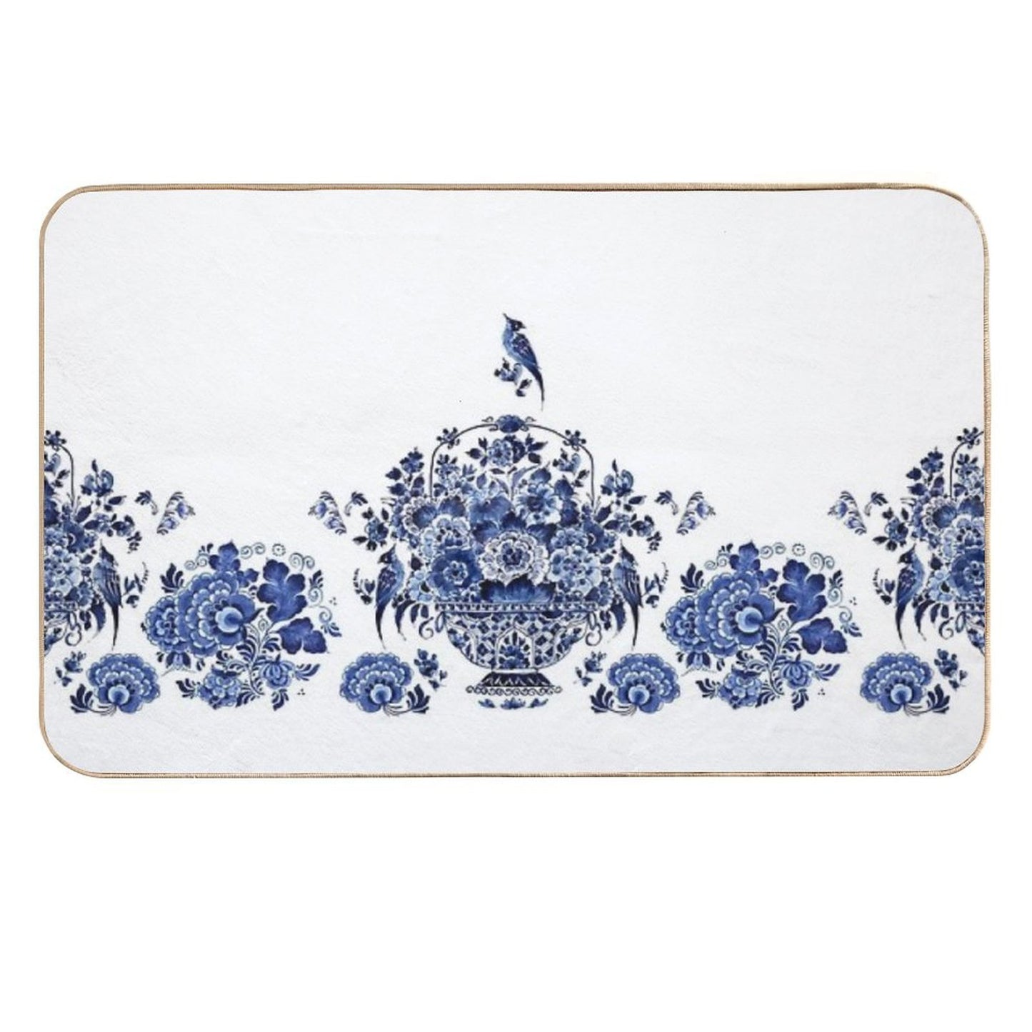 Blue Pottery Pattern  Rapid-Drying Bath Mat