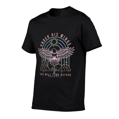 Christian Under His Wings You Will Find Refuge Psalm 914  Quick-drying T-Shirt